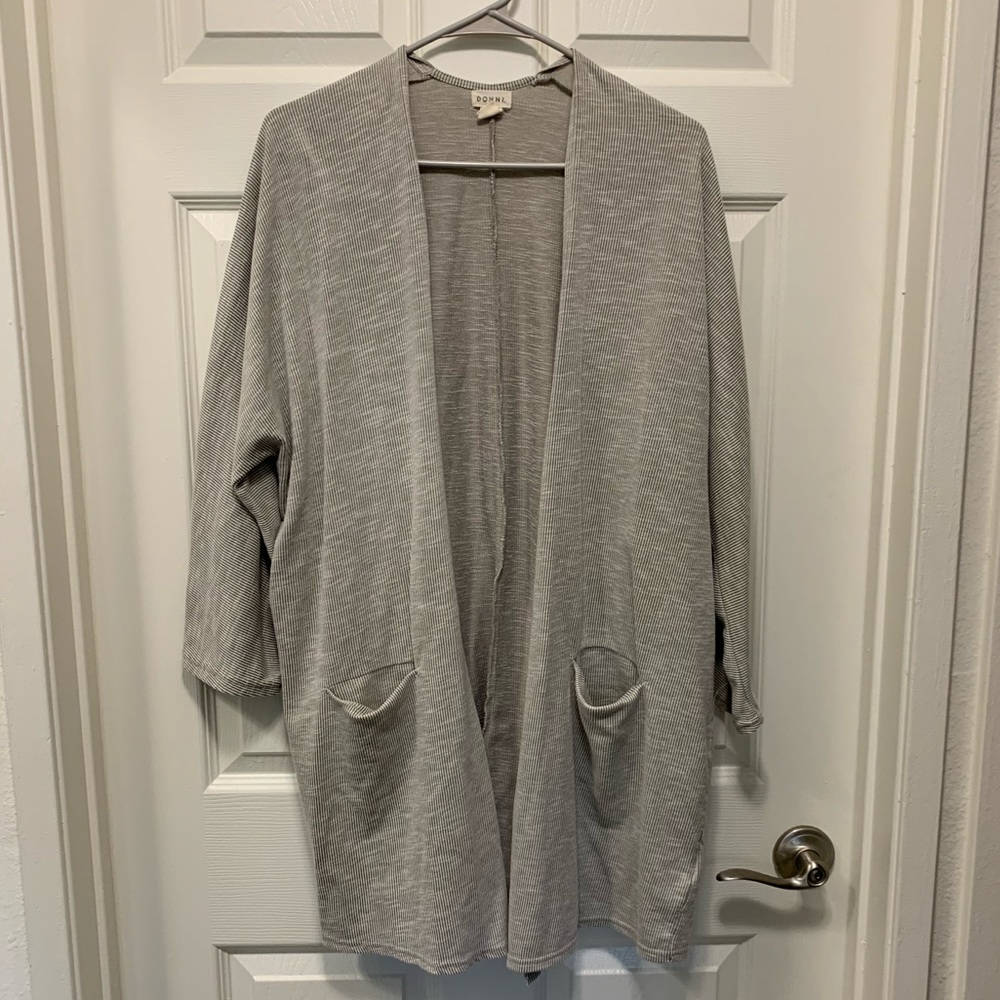 Donni ribbed sweater coat